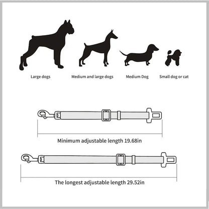 Adjustable Dog Seat Belt