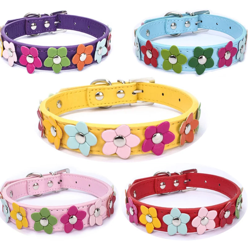 Floral Pet Collar Leash