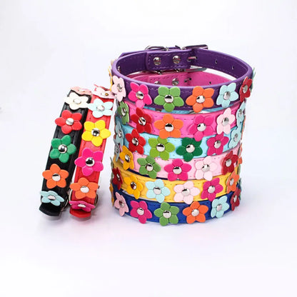 Floral Pet Collar Leash